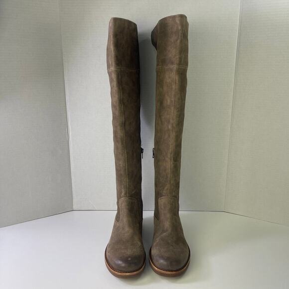 Kork-Ease Addison Over the Knee Suede Boot Taupe 8.5 M - Picture 3 of 11